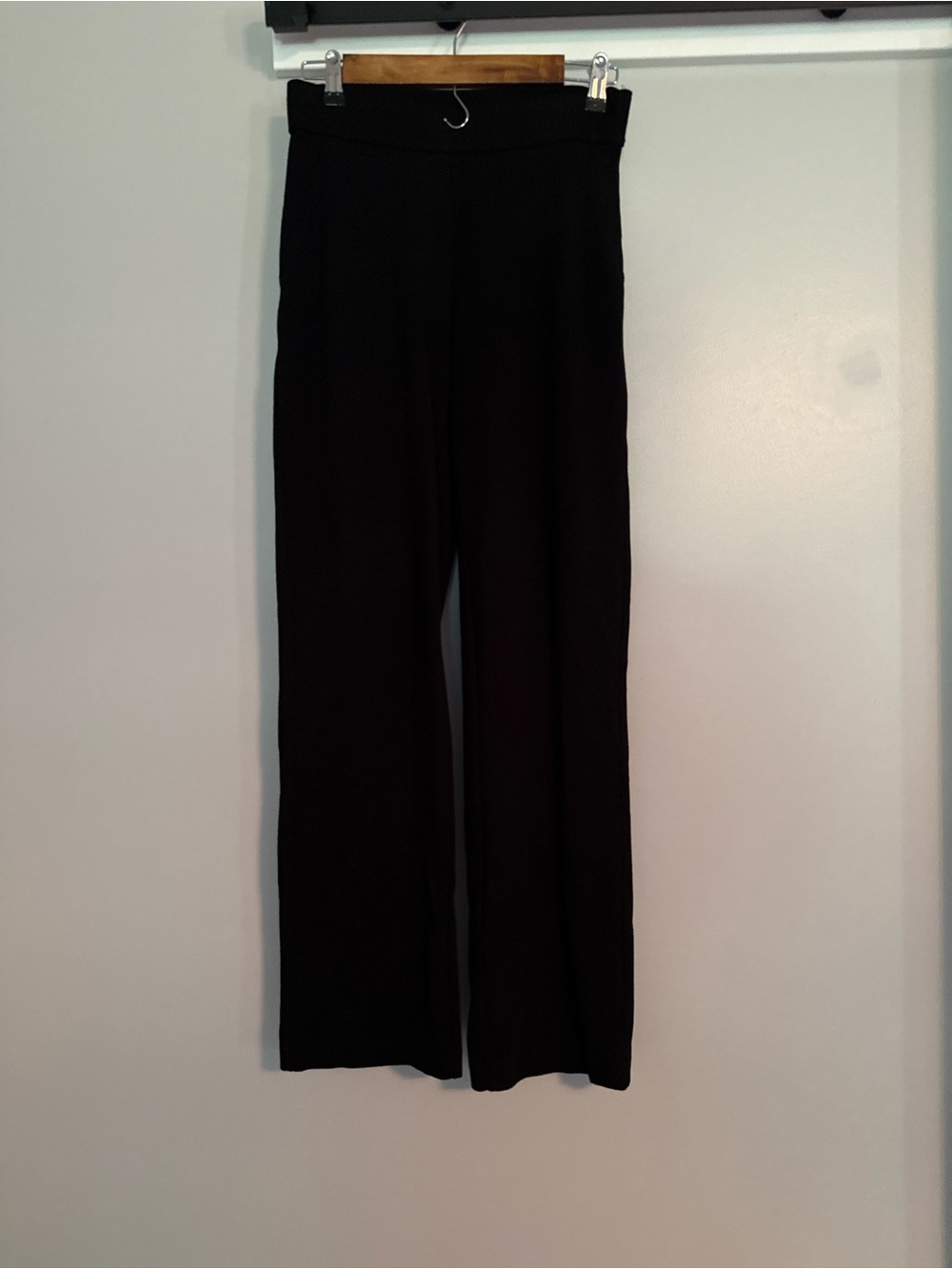 Black Wide-Leg High-Rise Pants for Women